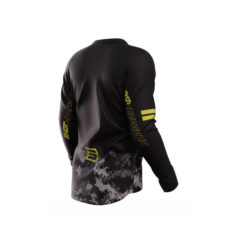 Motokroso marškinėliai Shot Devo Army black-grey-gold išpardavimas