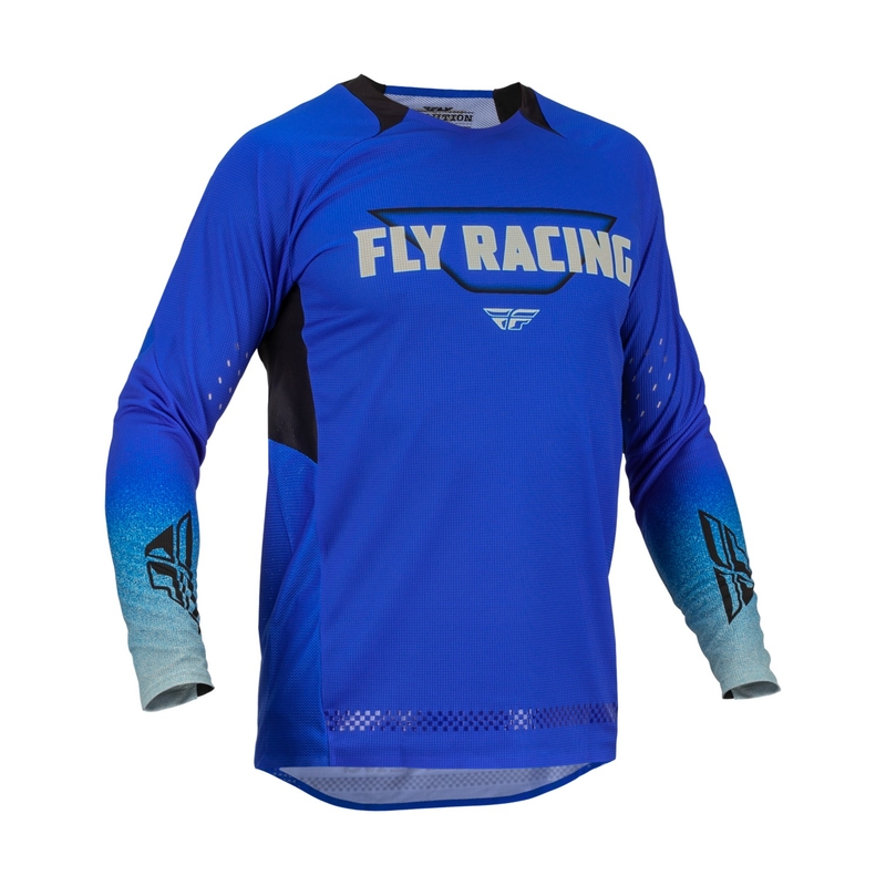 Motokroso marškinėliai FLY Racing Evolution DST. juodai mėlyni išpardavimas