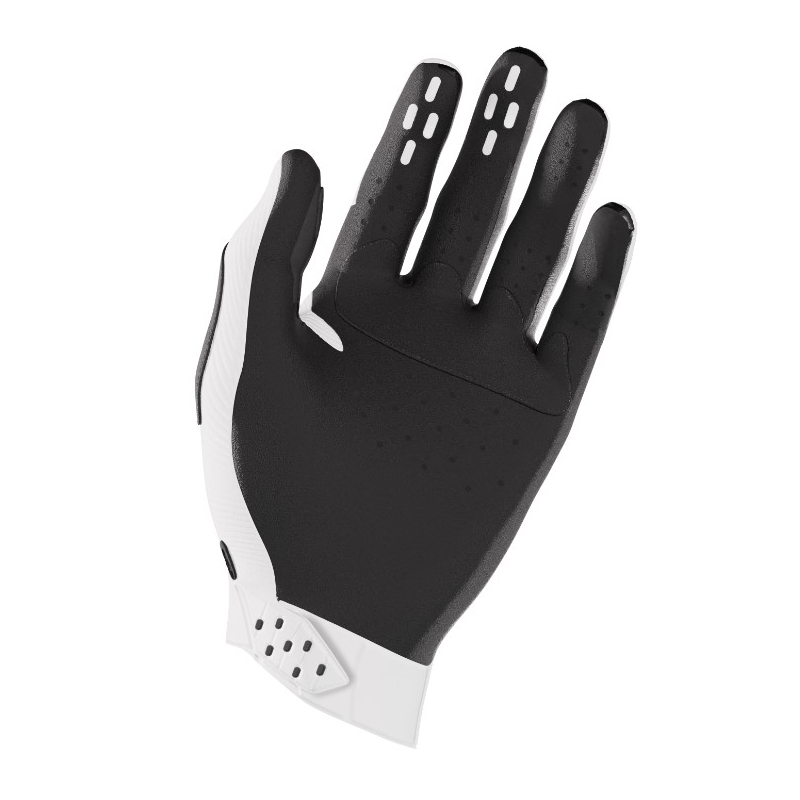 Motokroso pirštinės Shot Race balta-juoda