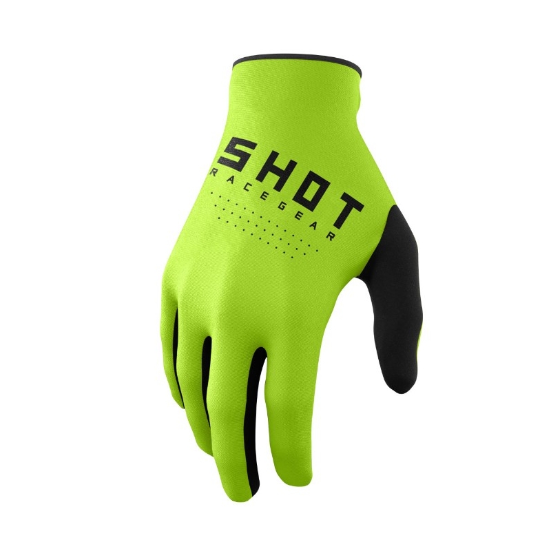 Motokroso pirštinės Shot Raw black-fluo green išpardavimas
