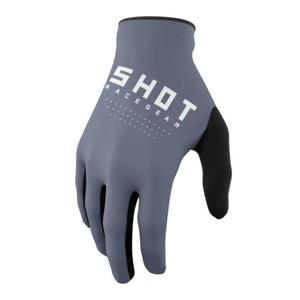 Motokroso pirštinės Shot Raw juoda-balta-pilka išpardavimas