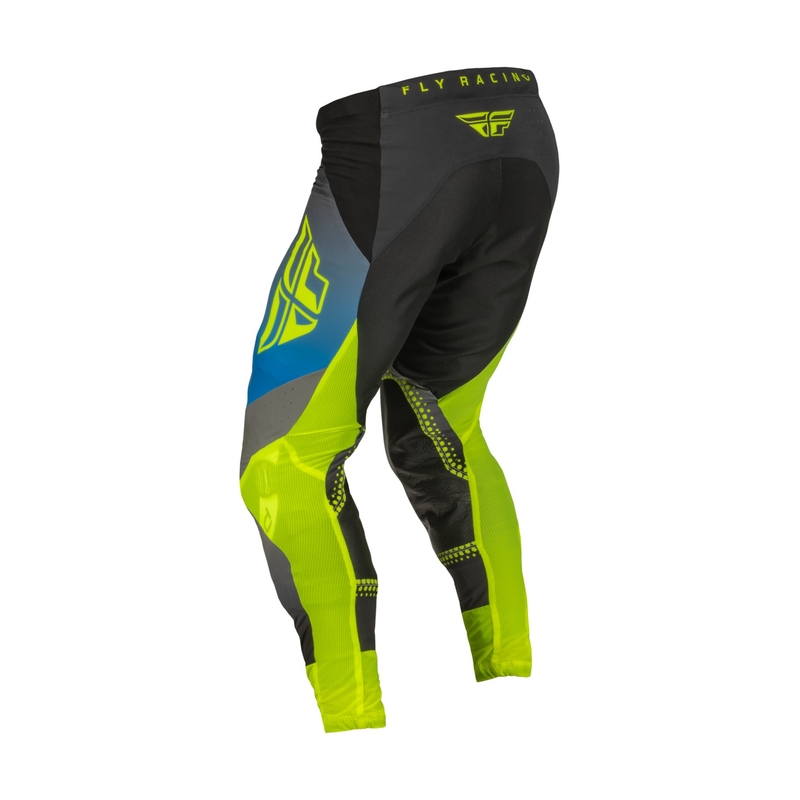 Motokrosové kalhoty FLY Racing Lite 2023 šedo-modré hi-vis výprodej