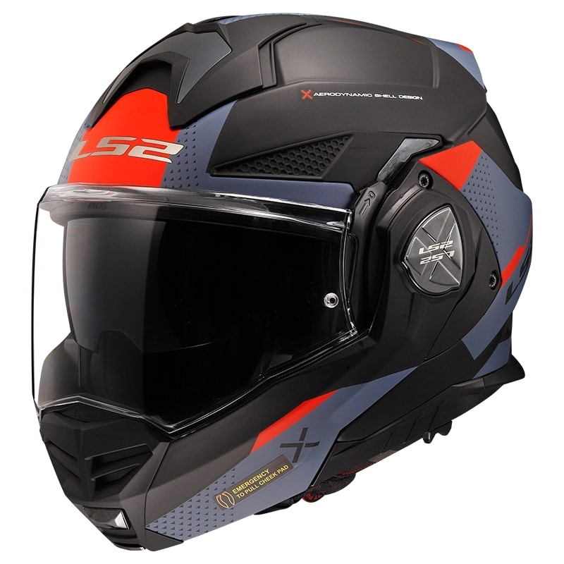 Překlápěcí přilba na motorku LS2 FF901 Advant X Oblivion černo-modro-červená
