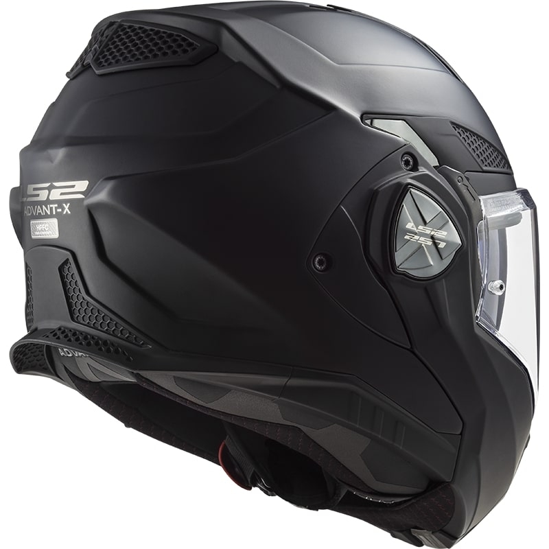 LS2 FF901 Advant X Solid Black Matte sulankstomas motociklininko šalmas