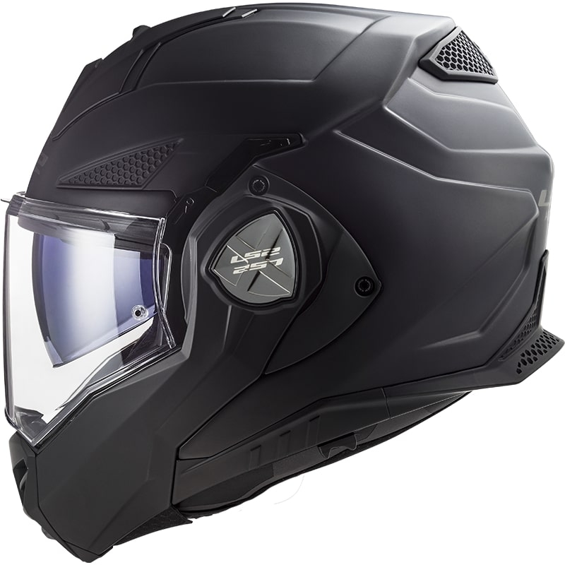 LS2 FF901 Advant X Solid Black Matte sulankstomas motociklininko šalmas