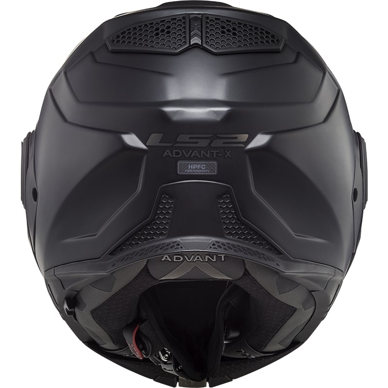LS2 FF901 Advant X Solid Black Matte sulankstomas motociklininko šalmas
