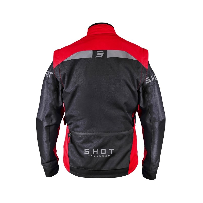 "Shot Racetech" juodai raudona motociklininko striukė