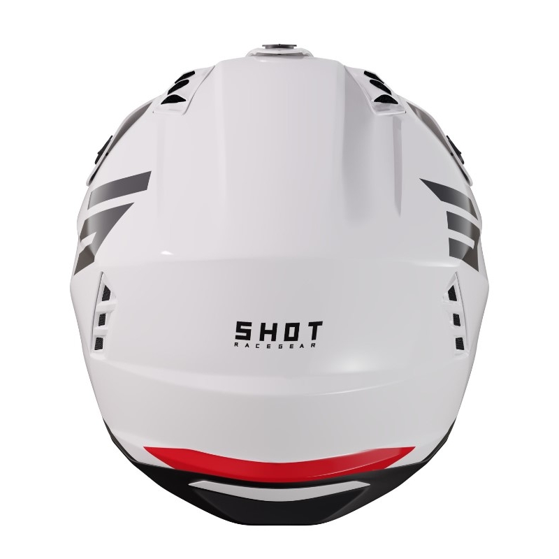 Motociklininko šalmas Šokinėti triukai juoda-raudona-balta