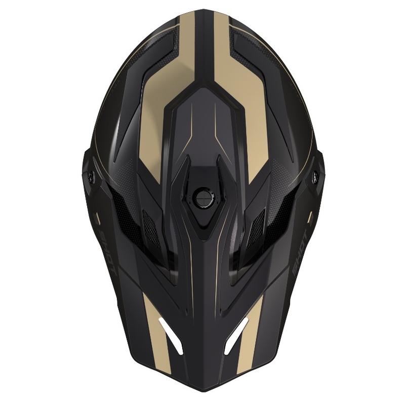 Enduro šalmas Shot Trek Rally juoda ir smėlio spalvos