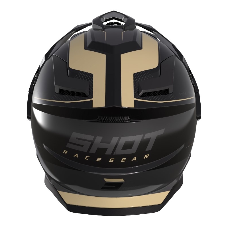 Enduro šalmas Shot Trek Rally juoda ir smėlio spalvos