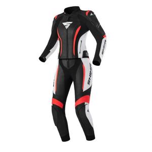 Moteriškas "Shima Miura 2.0" juodai-baltai-raudonas motociklininkų kombinezonas
