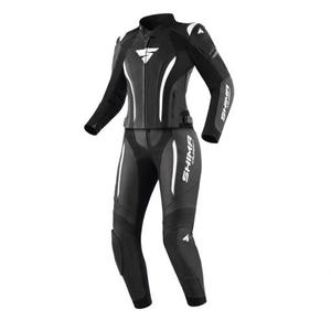 Moteriškas Shima Miura 2.0 juodai baltas motociklininkų kombinezonas