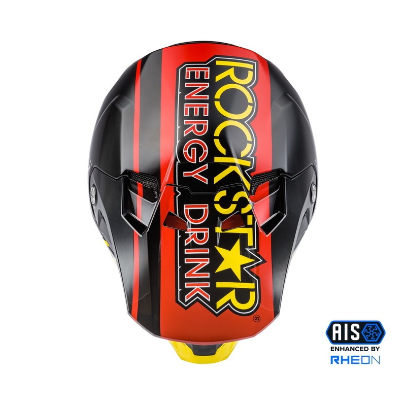 Motokrosová přilba FLY Racing Formula CC Rockstar černo-červeno-žlutá