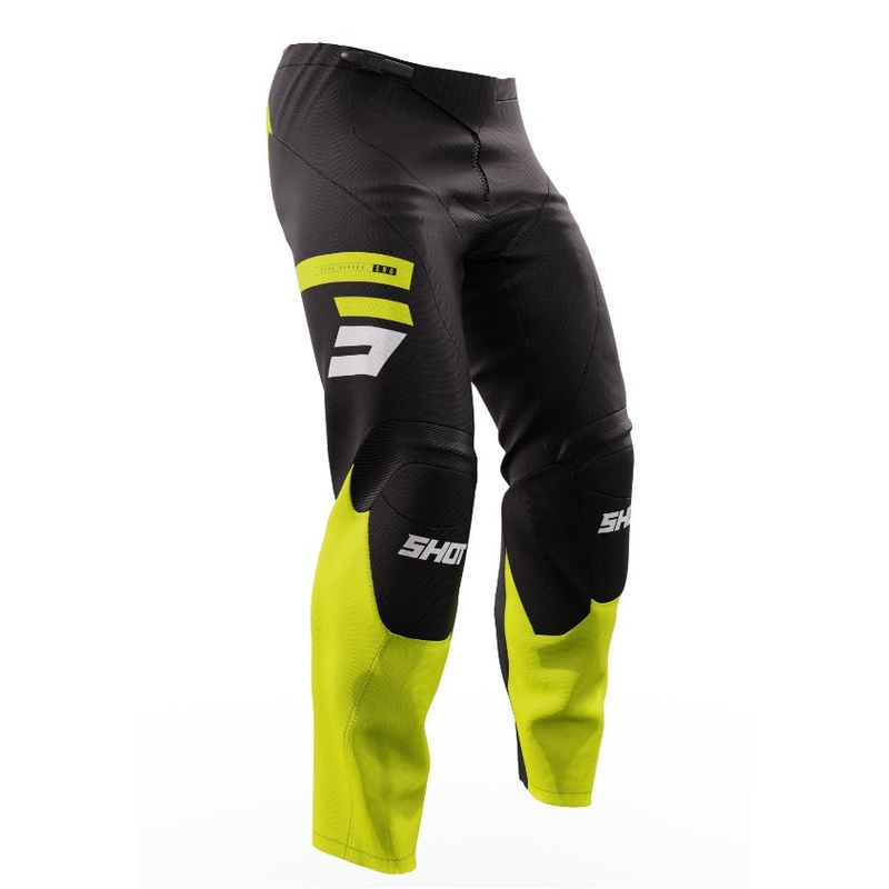 Dětské motokrosové kalhoty Shot Raw Kid Reflex černo-fluo žluté výprodej
