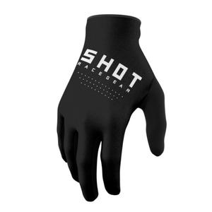 Vaikiškos motokroso pirštinės Shot Raw Kid juodos spalvos išpardavimas