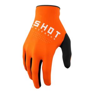 Vaikiškos motokroso pirštinės Shot Raw Kid orange išpardavimas