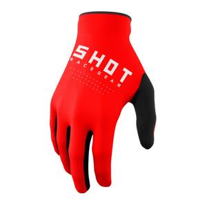 Vaikiškos motokroso pirštinės Shot Raw Kid raudonos spalvos išpardavimas