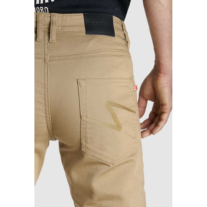 Motociklininko džinsai PANDO MOTO Robby Slim beige išpardavimas