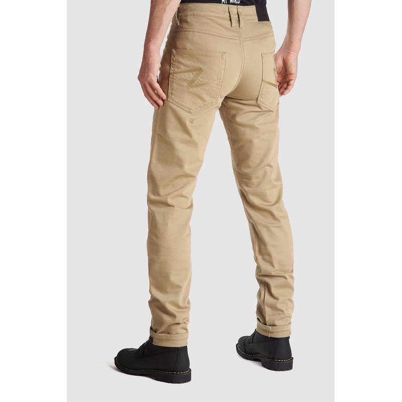 Motociklininko džinsai PANDO MOTO Robby Slim beige išpardavimas