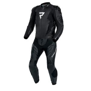 "Rebelhorn Veloce" juodai baltas motociklininko kombinezonas