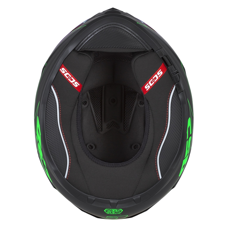 Integral motociklininko šalmas Cassida Integral GT 2.1 Flash black-fluo green-grey