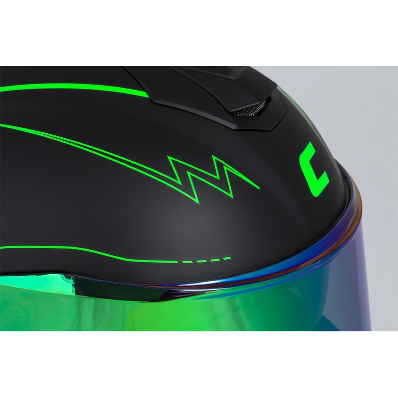 Integral motociklininko šalmas Cassida Integral GT 2.1 Flash black-fluo green-grey
