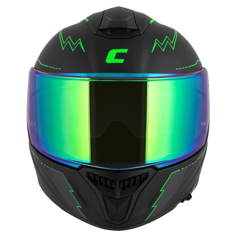 Integral motociklininko šalmas Cassida Integral GT 2.1 Flash black-fluo green-grey