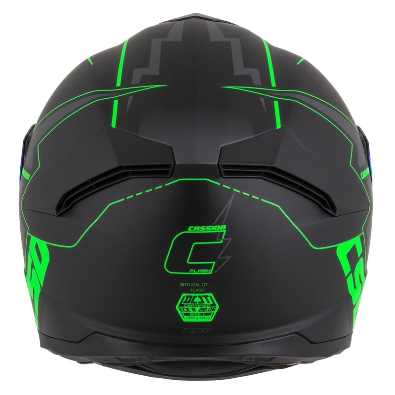 Integral motociklininko šalmas Cassida Integral GT 2.1 Flash black-fluo green-grey