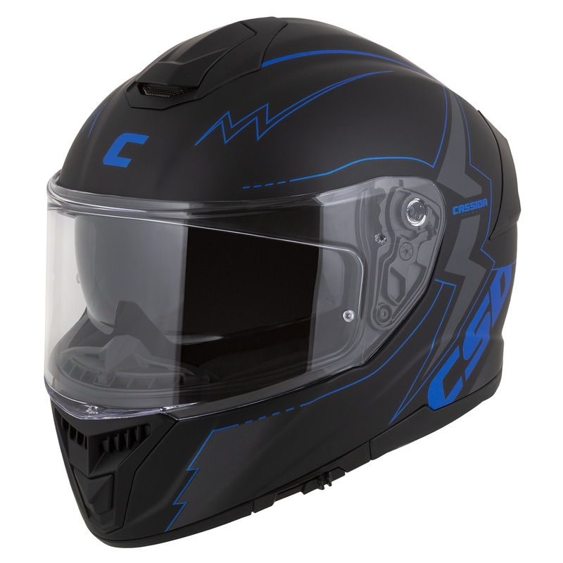 Integral motociklininko šalmas Cassida Integral GT 2.1 Flash black-blue-grey