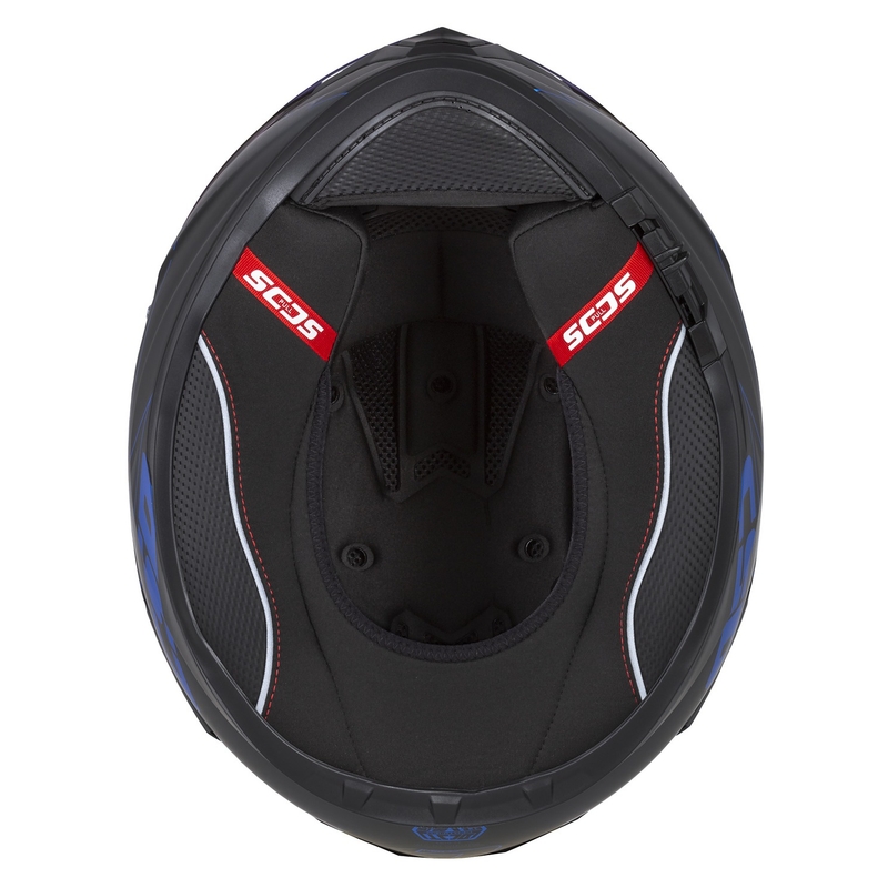 Integral motociklininko šalmas Cassida Integral GT 2.1 Flash black-blue-grey