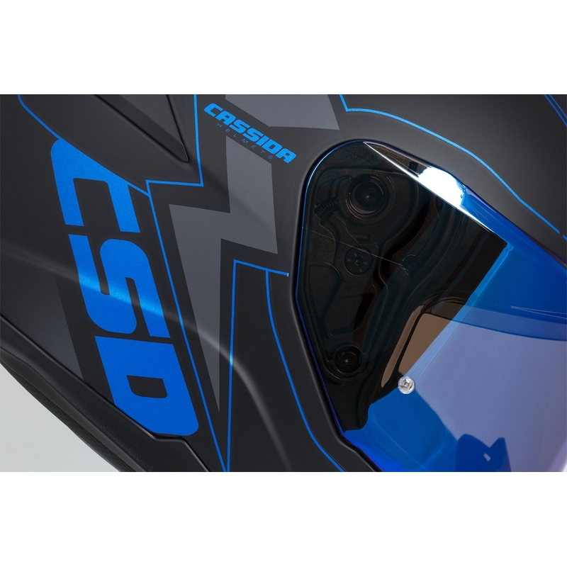 Integral motociklininko šalmas Cassida Integral GT 2.1 Flash black-blue-grey