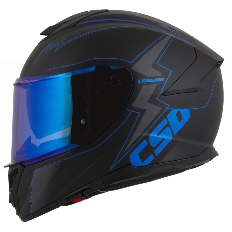 Integral motociklininko šalmas Cassida Integral GT 2.1 Flash black-blue-grey