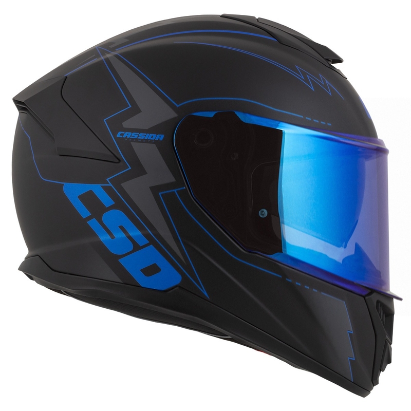 Integral motociklininko šalmas Cassida Integral GT 2.1 Flash black-blue-grey