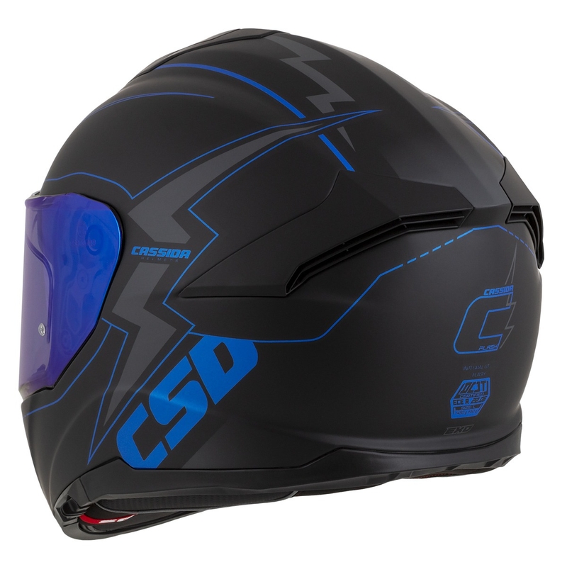 Integral motociklininko šalmas Cassida Integral GT 2.1 Flash black-blue-grey