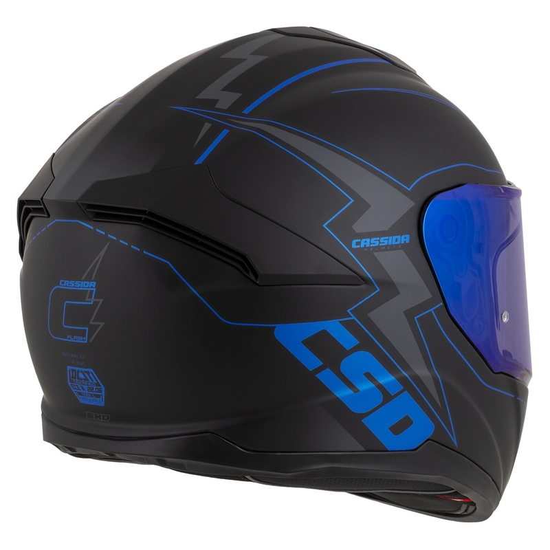 Integral motociklininko šalmas Cassida Integral GT 2.1 Flash black-blue-grey