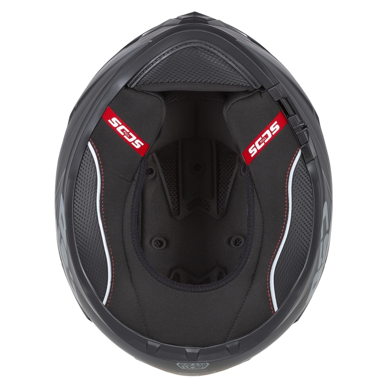 "Cassida Integral GT 2.1 Flash Black-Grey Integral" motociklininko šalmas