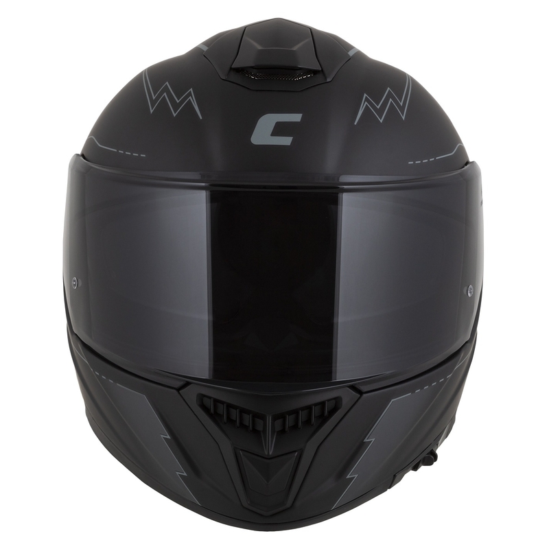 "Cassida Integral GT 2.1 Flash Black-Grey Integral" motociklininko šalmas