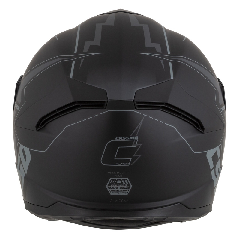 "Cassida Integral GT 2.1 Flash Black-Grey Integral" motociklininko šalmas