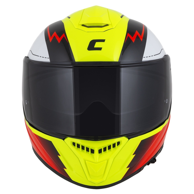 "Integral" motociklininko šalmas Cassida Integral GT 2.1 Flash fluo yellow-red-black-white
