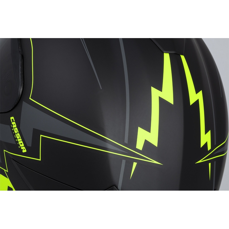 Integral motociklininko šalmas Cassida Integral GT 2.1 Flash black-fluo yellow-grey