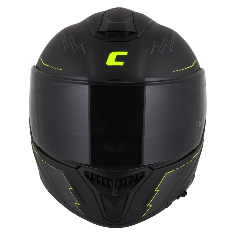 Integral motociklininko šalmas Cassida Integral GT 2.1 Flash black-fluo yellow-grey
