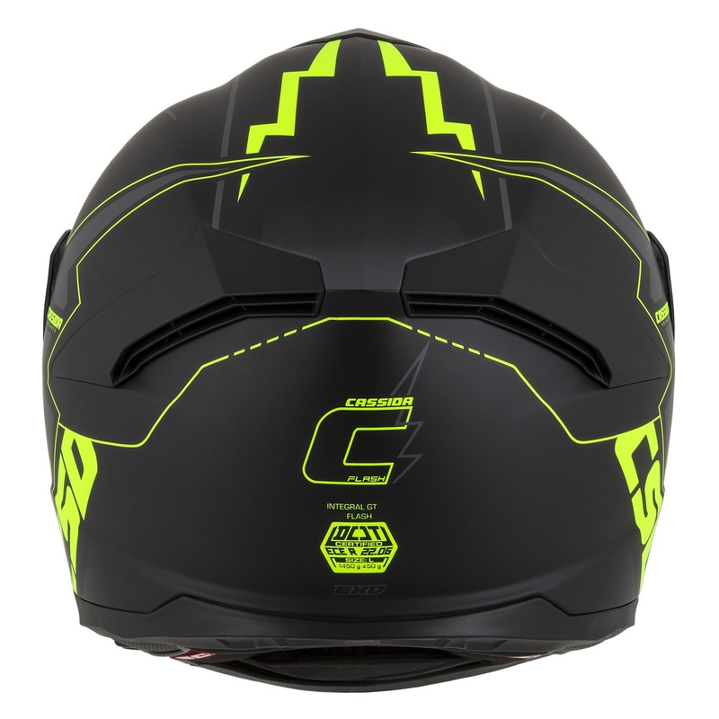 Integral motociklininko šalmas Cassida Integral GT 2.1 Flash black-fluo yellow-grey