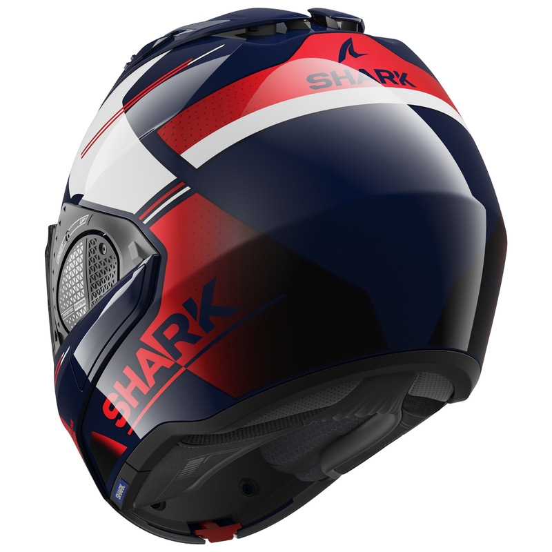 Překlápěcí přilba SHARK EVO-GT Tekline modro-bílo-červená