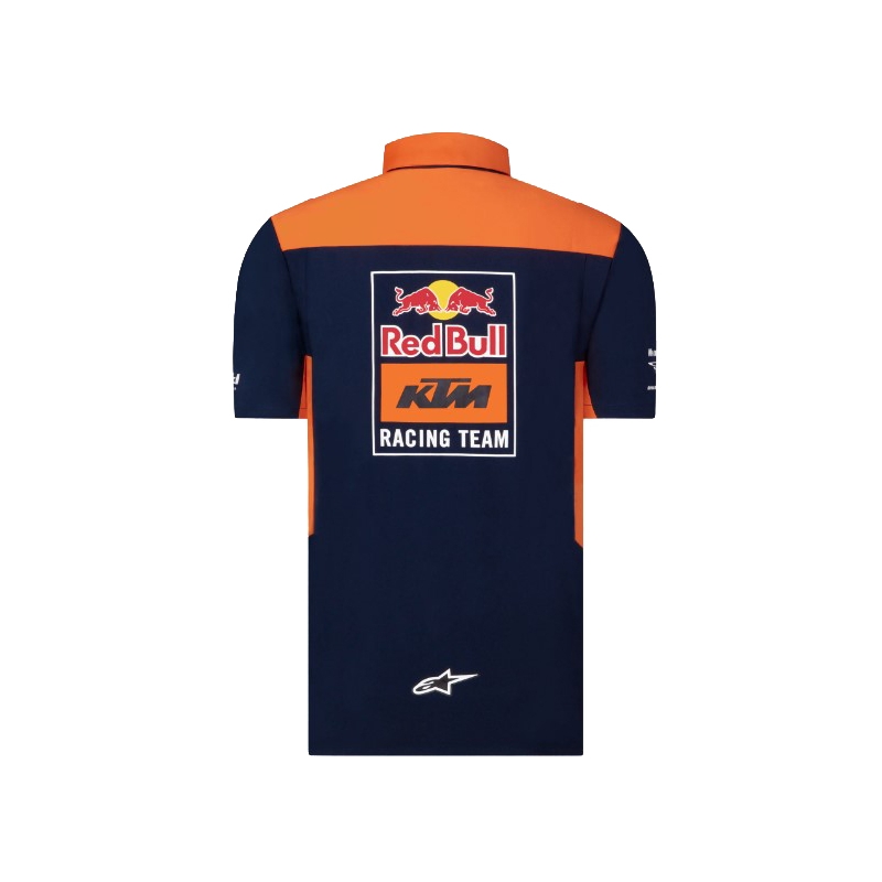 KTM Red Bull Racing oficialūs Teamline marškinėliai mėlynai oranžiniai išpardavimas