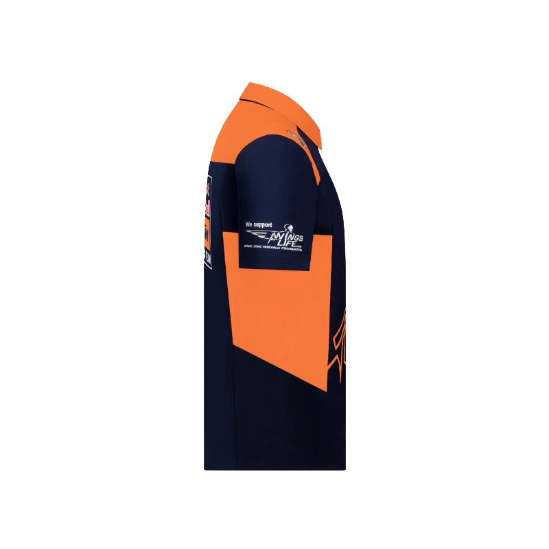 KTM Red Bull Racing oficialūs Teamline marškinėliai mėlynai oranžiniai išpardavimas