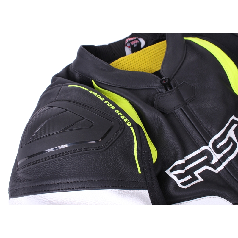 Pánská bunda RSA Speedway černo-bílo-fluo žlutá výprodej - II. jakost