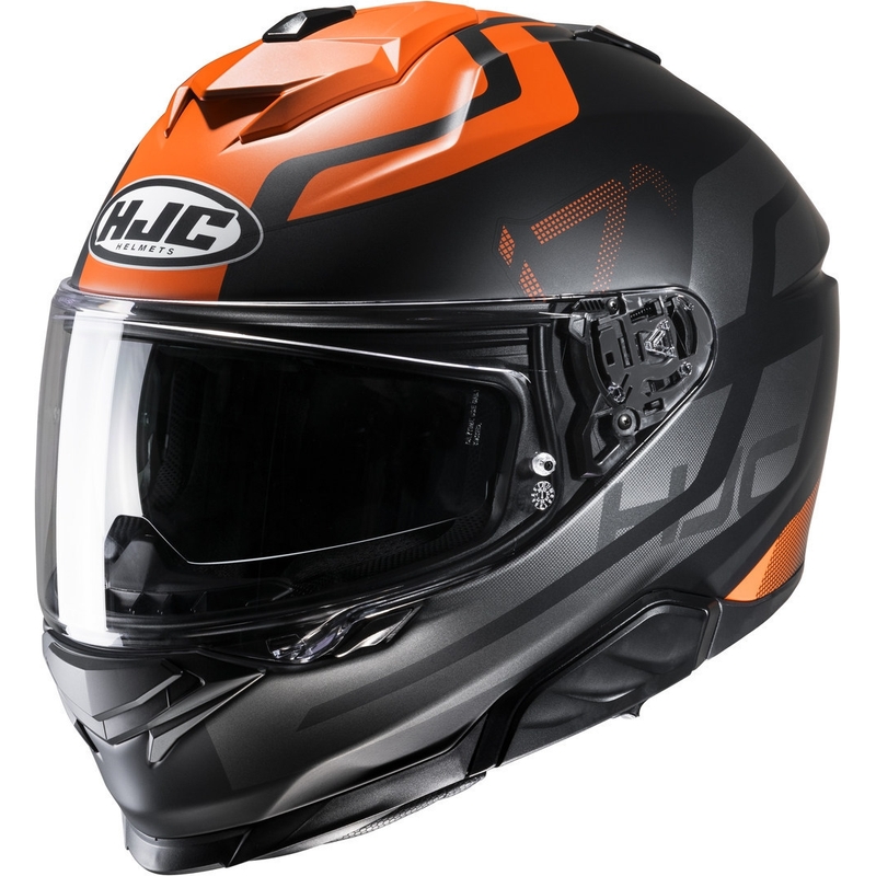 Integruotas motociklininko šalmas HJC i71 Enta MC7SF black-grey-orange