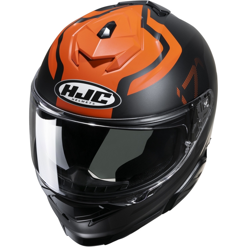 Integruotas motociklininko šalmas HJC i71 Enta MC7SF black-grey-orange