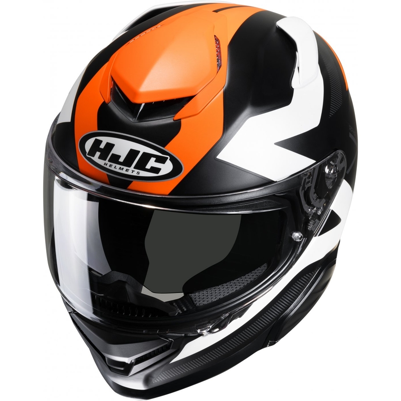 Integruotas motociklininko šalmas HJC RPHA 71 Pinna MC7SF juoda-balta-oranžinė išpardavimas
