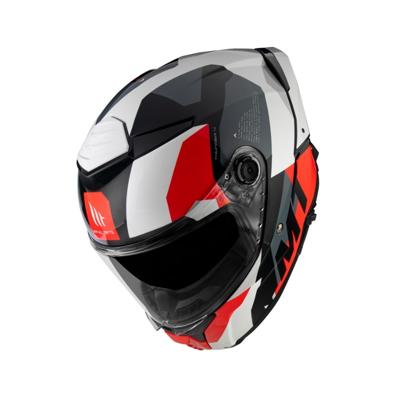 Integrální přilba na motorku MT FF118SV Thunder 4 SV Fade červeno-bílo-šedo-černá